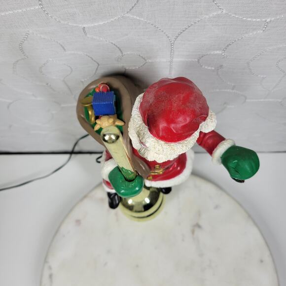 Mr Christmas Animated Santa Tree Topper Light-Up Gold Finial 14” Holiday Decor - Picture 9 of 16